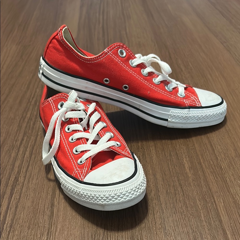Converse Red and White Chuck Taylor Sneakers